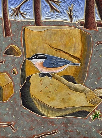 Nuthatch and Ponderosa
9" x 7"
$750 Nuthatch and Ponderosa
9" x 7"
$750